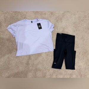 Under Armour leggings and t shirt